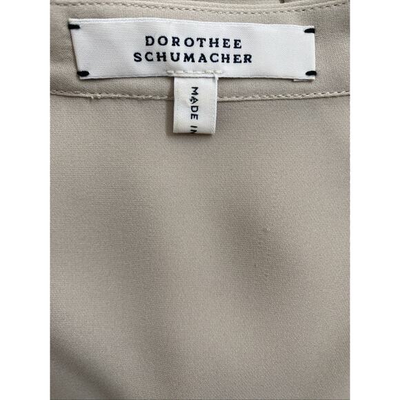 Dorothee Schumacher Twist Blouse Top Long Sleeve Silk Button Tie Button 4 L - Picture 7 of 9